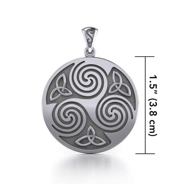 Large Celtic Triskelion Triquetra Pendant TP197 - Jewelry